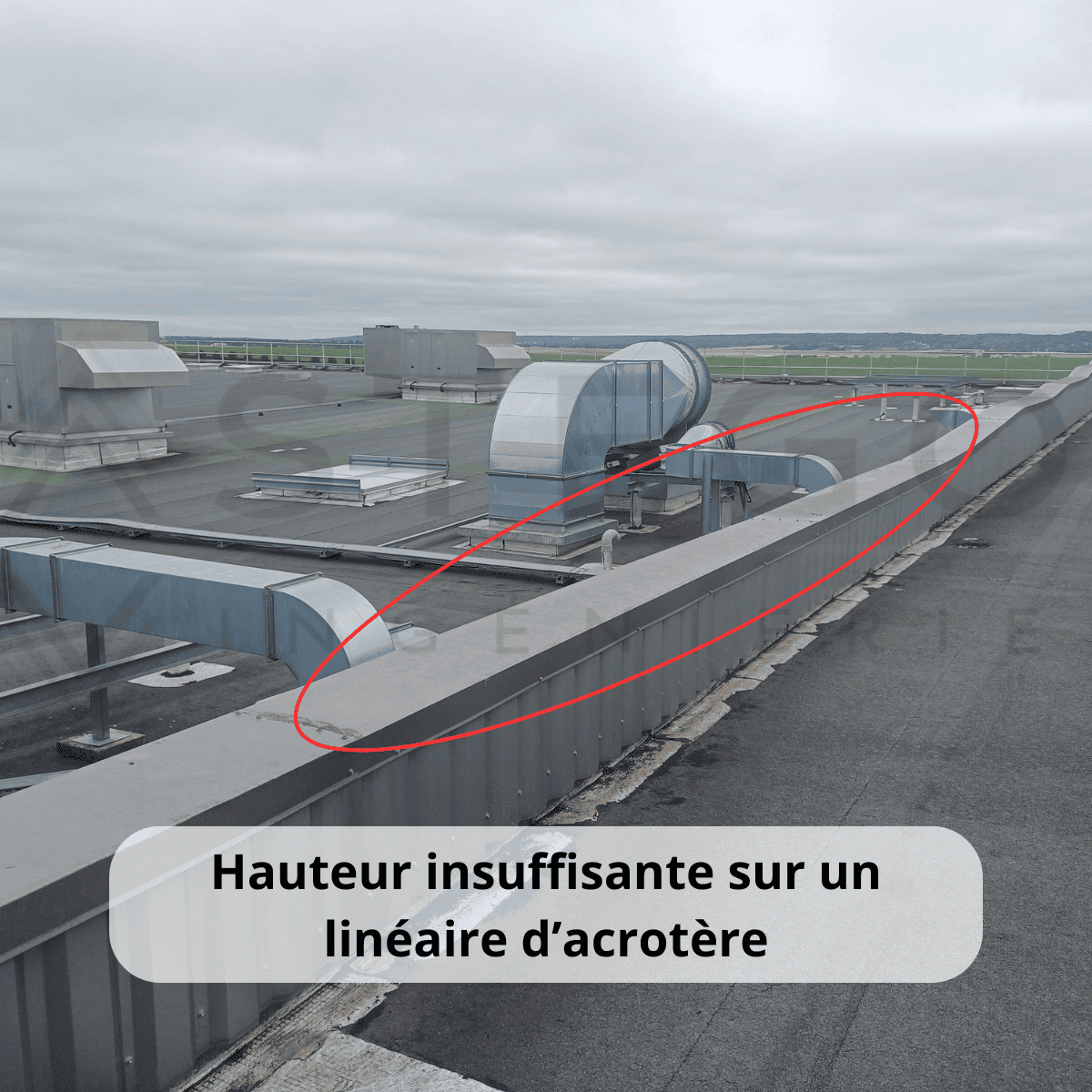 Diagnostic sécurité toiture : Une hauteur de sécurité insuffisante